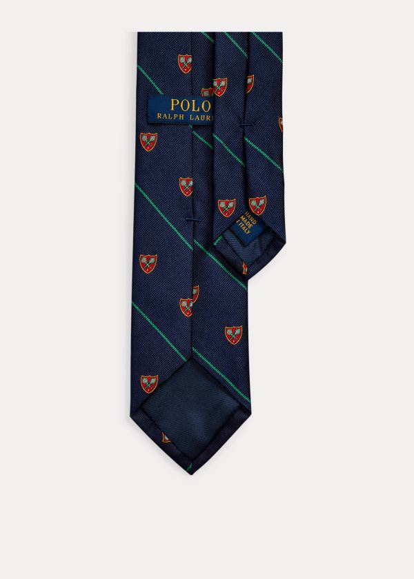 Men's Polo Ralph Lauren Tennis Silk Narrow Club Ties | 243896OAL